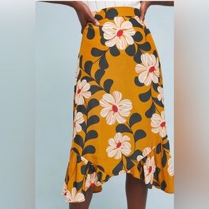 NWT Anthropologie Eva Franco “Ikebana” Floral Midi Skirt